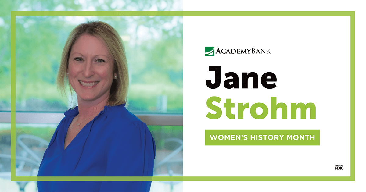 Academy Bank employee Jane Strohm highlighted for women's history month