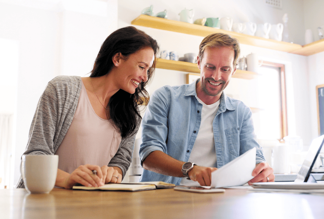 Couple filing their taxes and learning that personal loans don't count as income.
