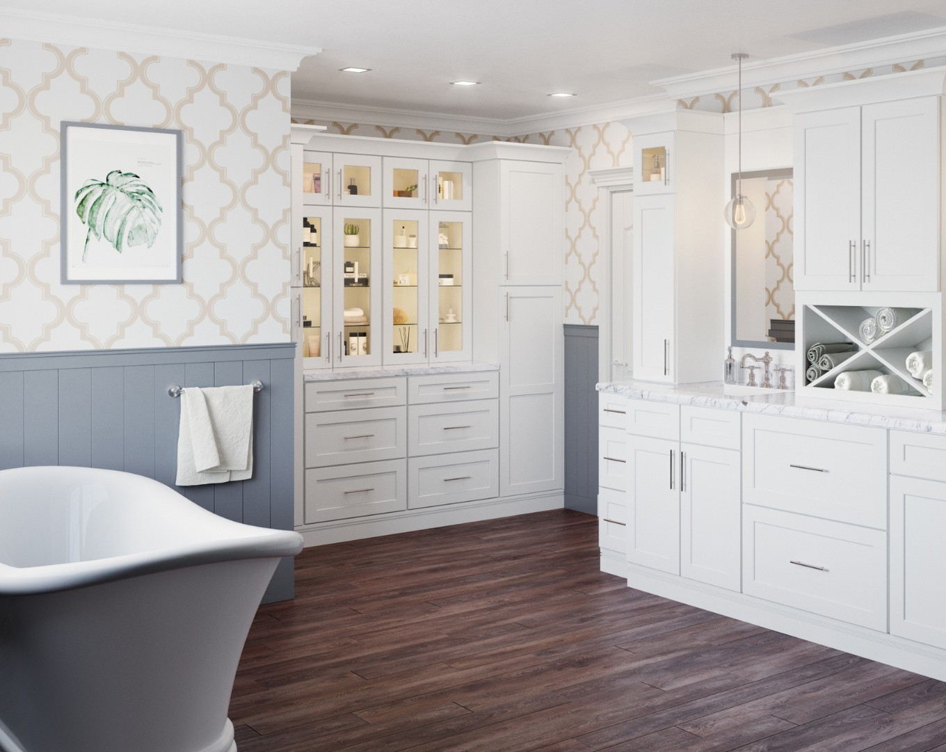 photo of a bathroom remodel from CabinetsAndMore.com by Kitchen Renovation