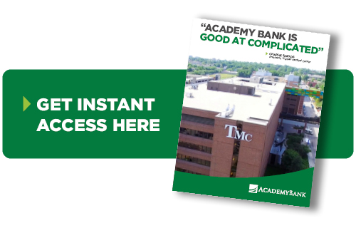 "Academy Bank is good at complicated" quote