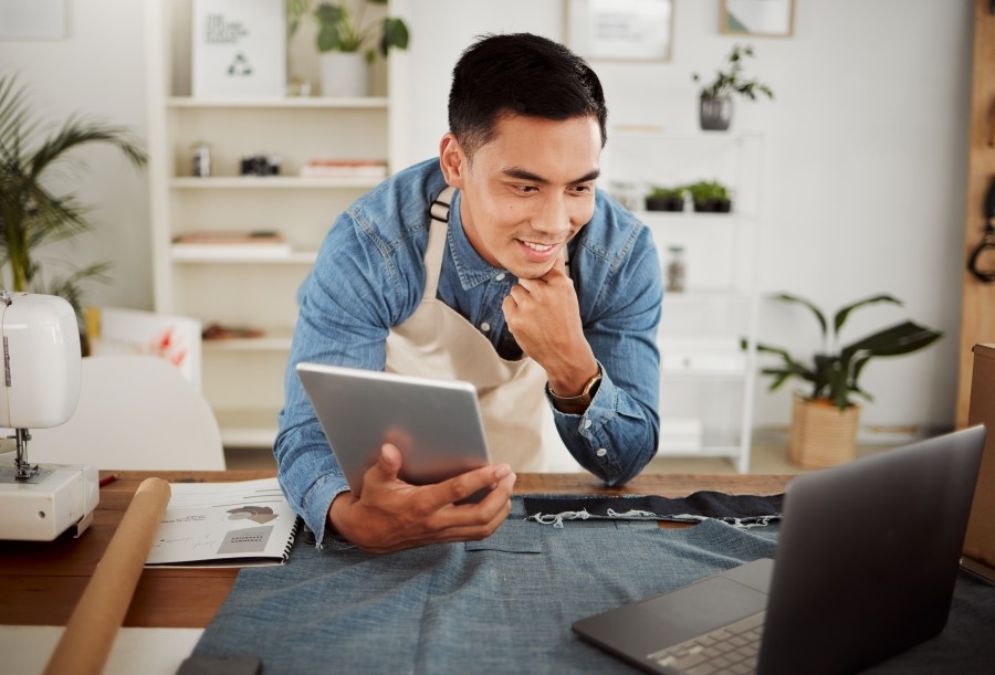 Business Owner Making Payments with Business Checking Account