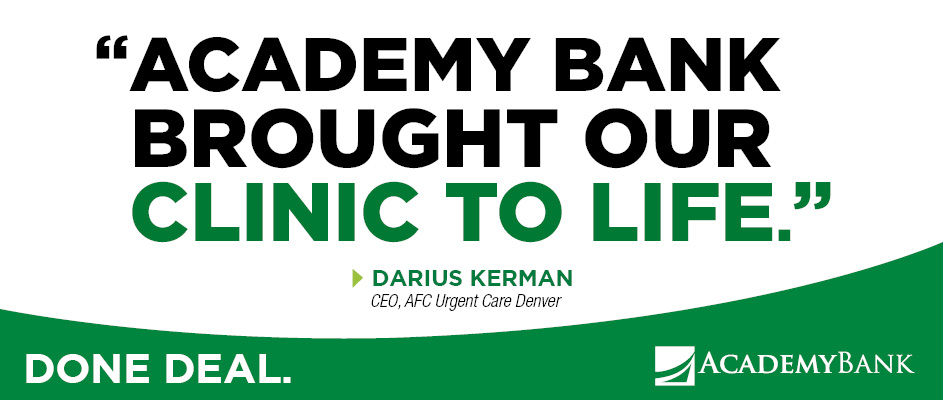 "Academy Bank brought our clinic to life". Quote