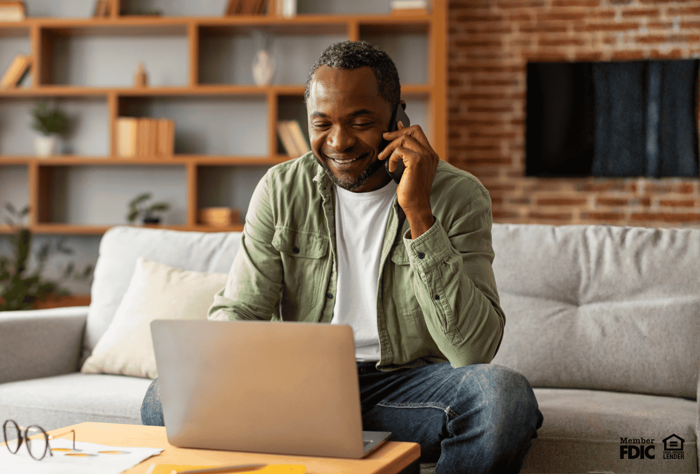 Man saving money on loan interest paid