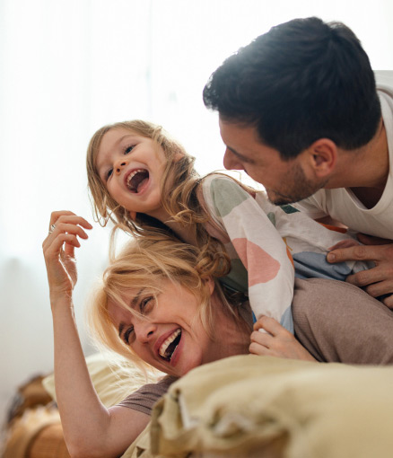 family playing