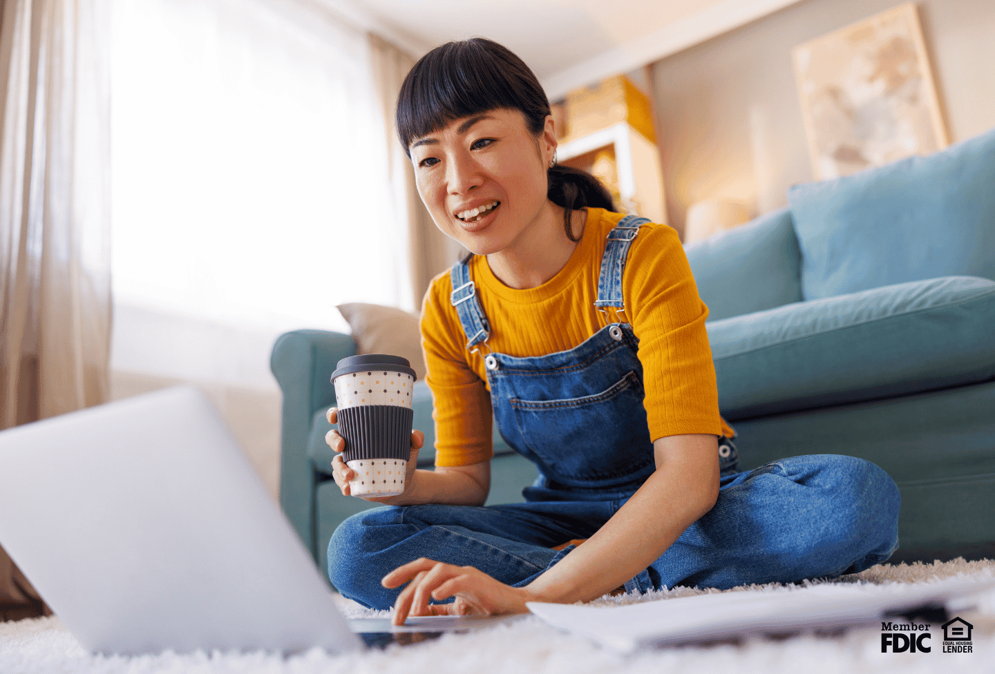Woman learning the loan-to-value definition and the LTV ratio formula.